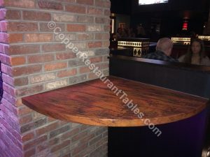 Rounded Copper Table Top for Corner Installation