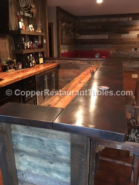 Somber Copper Bar Top