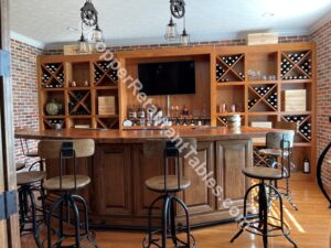 Copper Bar Top for Basement Wine Tasting Room 5