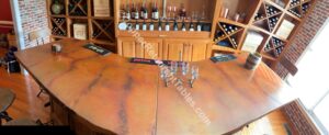 Copper Bar Top for Basement Wine Tasting Room 15