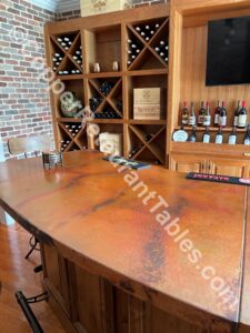 Copper Bar Top for Basement Wine Tasting Room 13