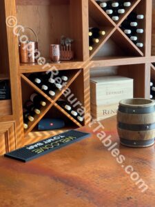 Copper Bar Top for Basement Wine Tasting Room 12