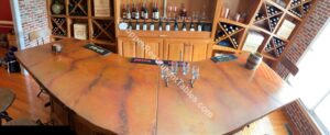 Copper Bar Top for Basement Wine Tasting Room 8