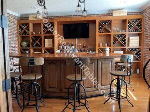 Copper Bar Top for Basement Wine Tasting Room 3