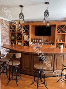 Copper Bar Top for Basement Wine Tasting Room 2