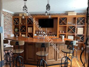 Copper Bar Top for Basement Wine Tasting Room 6